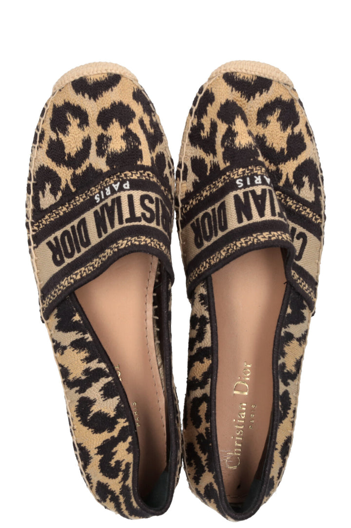 CHRISTIAN DIOR Granville Espadrilles Cheetah Beige
