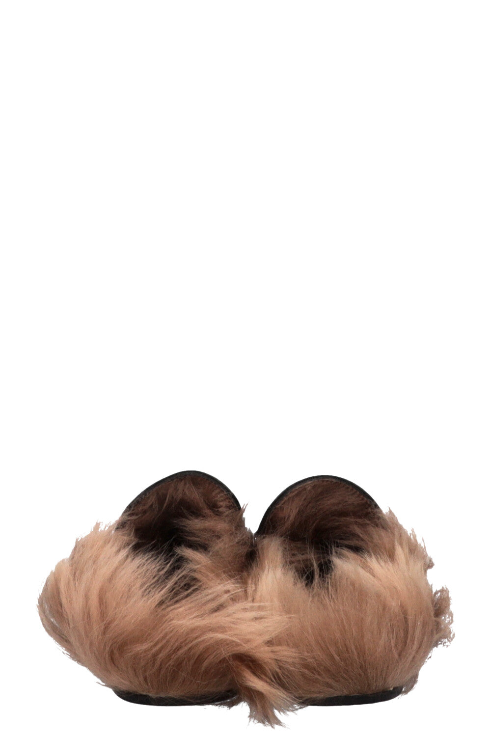 GUCCI Princetown Fur Loafers Black