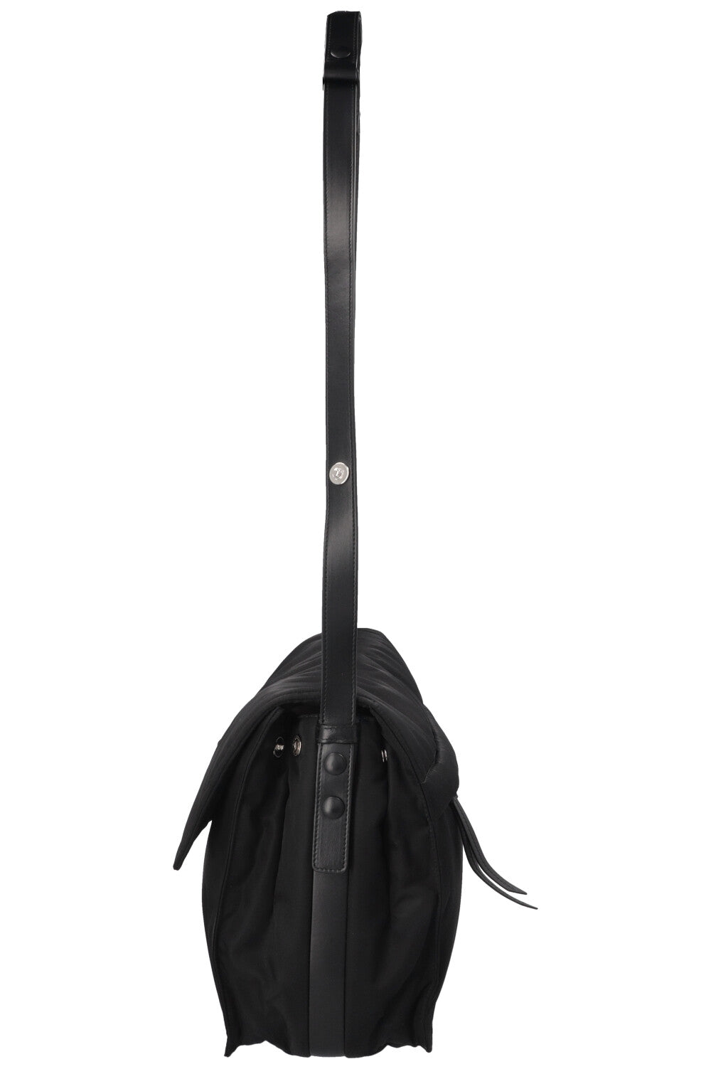 PRADA Large Traveler Padded Shoulder Bag Nylon Black