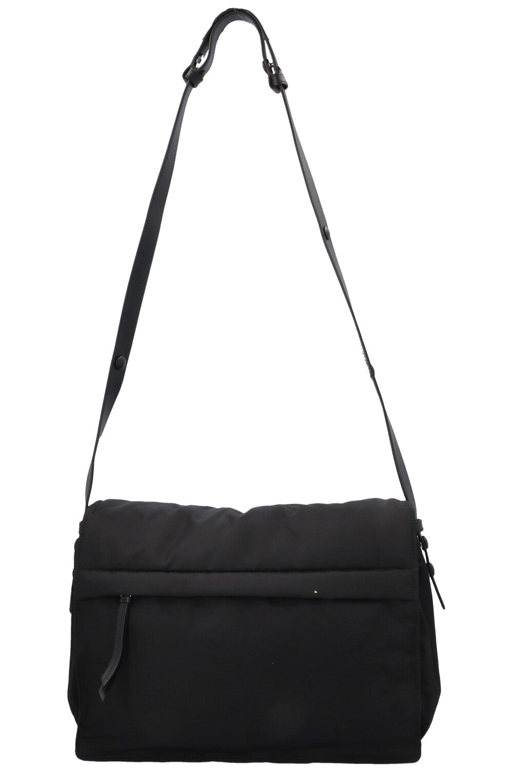 PRADA Large Traveler Padded Shoulder Bag Nylon Black