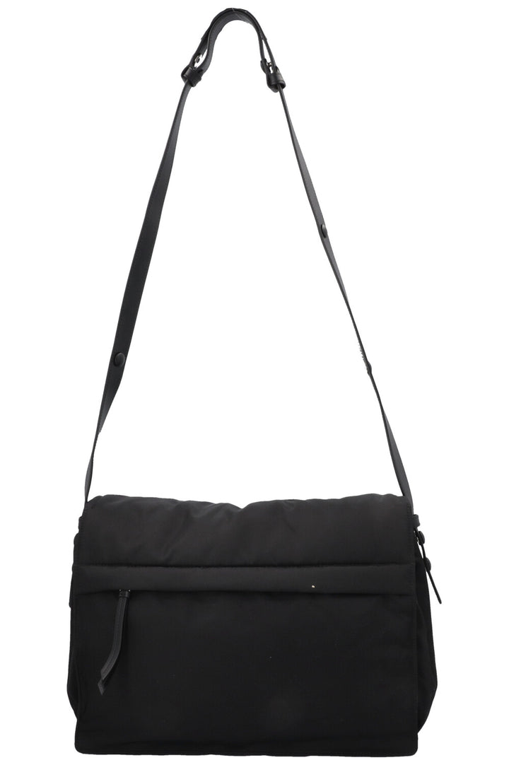 PRADA Large Traveler Padded Shoulder Bag Nylon Black