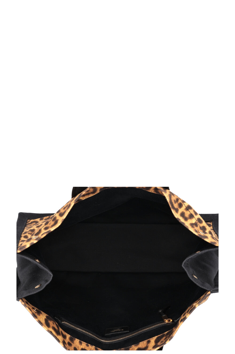 SAINT LAURENT Cheetah Rive Gauche Tote Bag Canvas