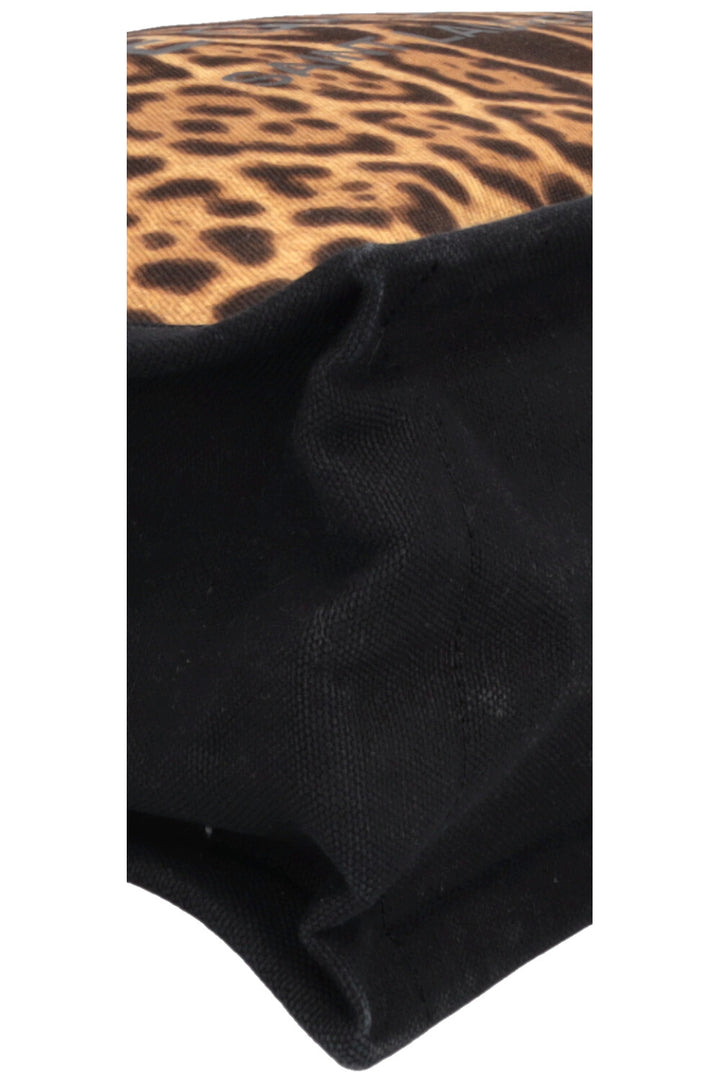 SAINT LAURENT Cheetah Rive Gauche Tote Bag Canvas