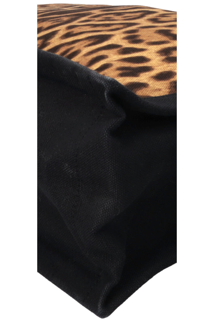 SAINT LAURENT Cheetah Rive Gauche Tote Bag Canvas