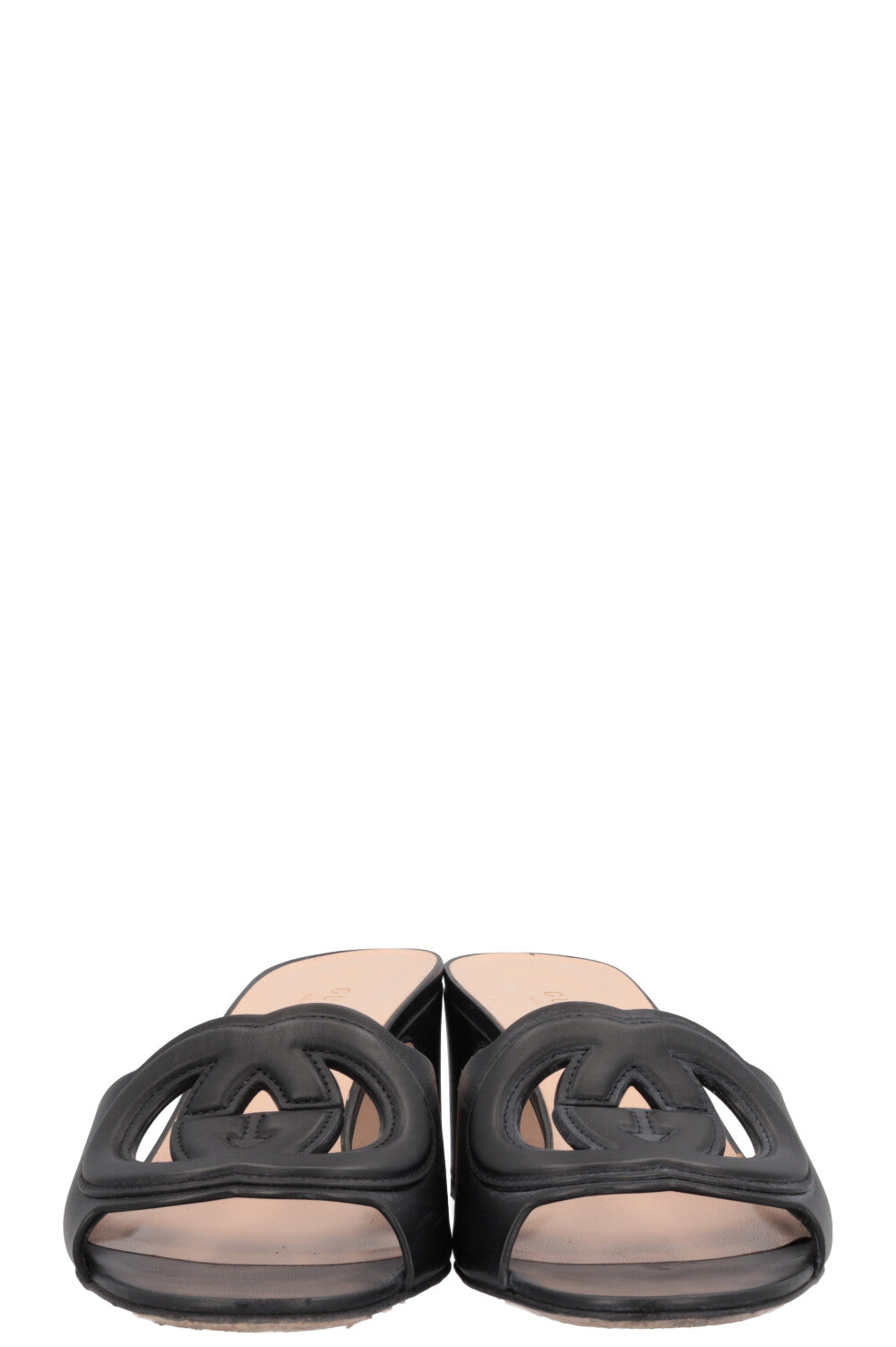 Mules GUCCI GG à emboîtement noires