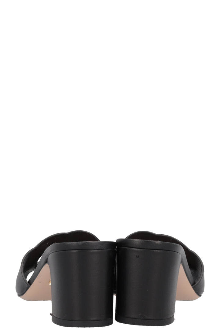 Mules GUCCI GG à emboîtement noires