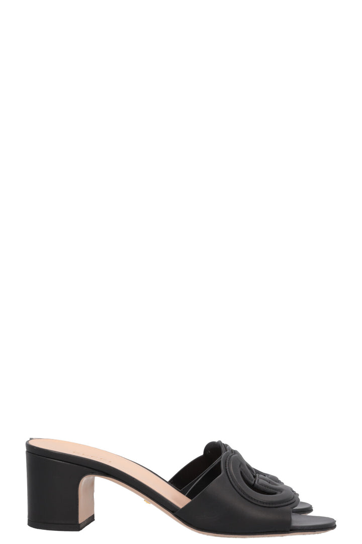 Mules GUCCI GG à emboîtement noires
