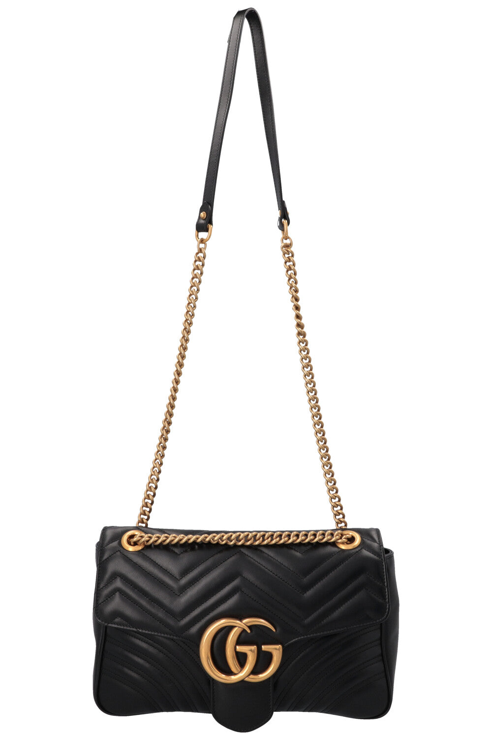 GUCCI Large Marmont Bag Leather Black