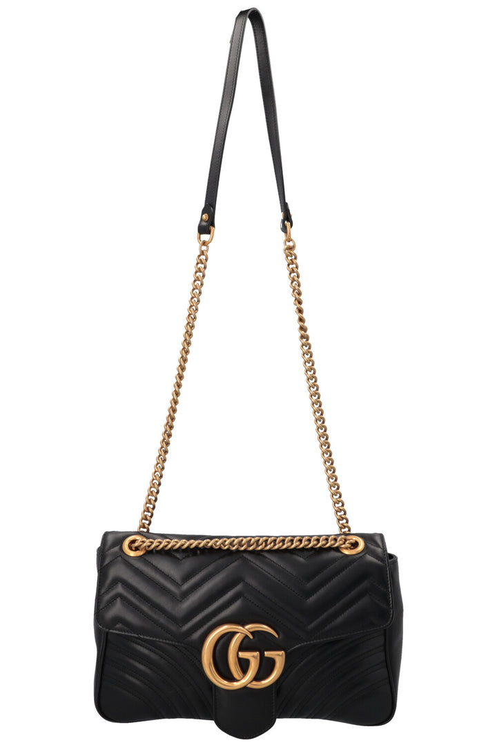 GUCCI Large Marmont Bag Leather Black