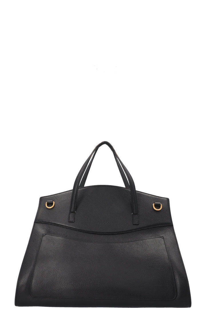 GUCCI Totem Top Handle Bag Leather Black