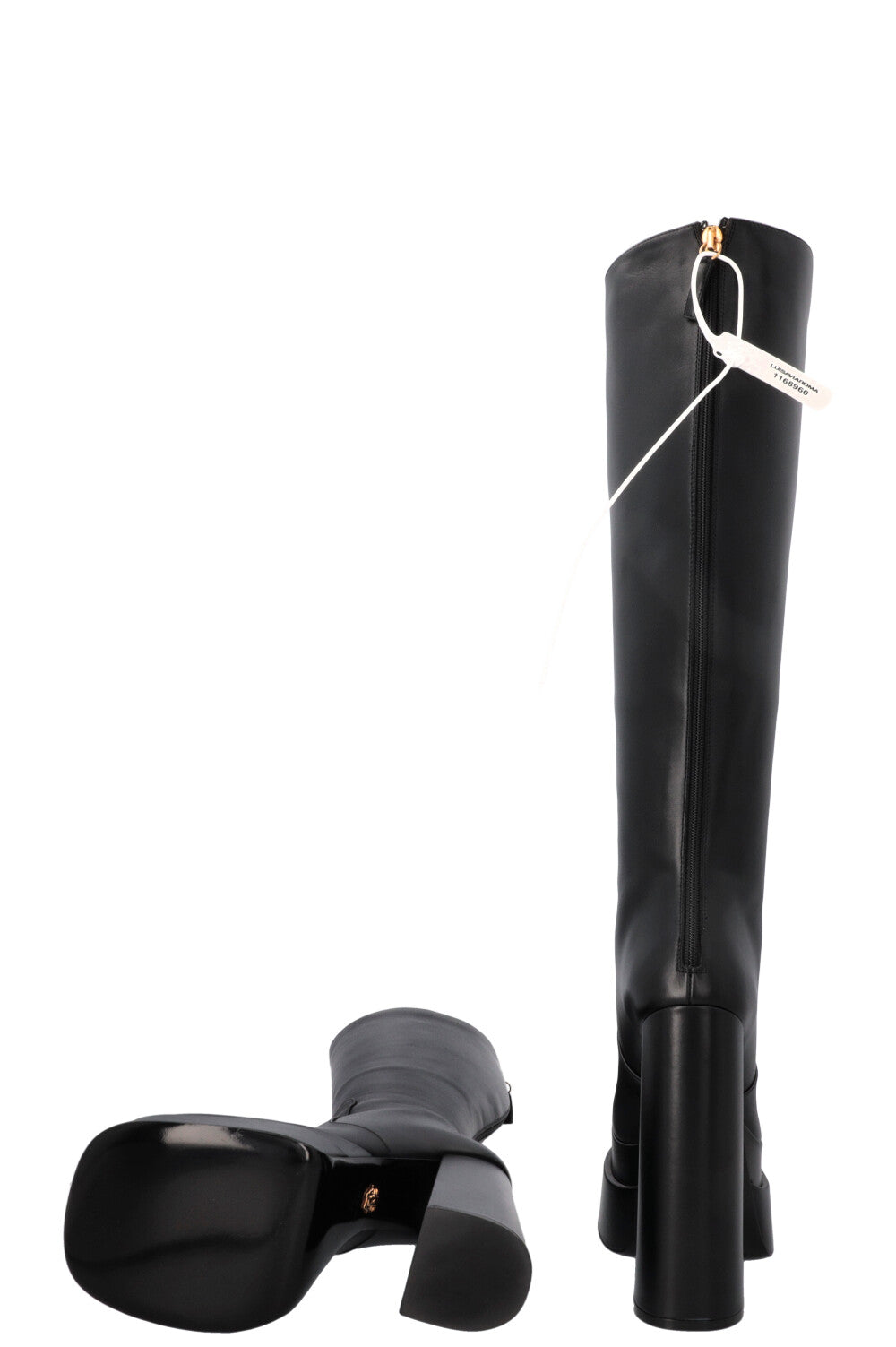 VERSACE Platform Knee High Boots Black