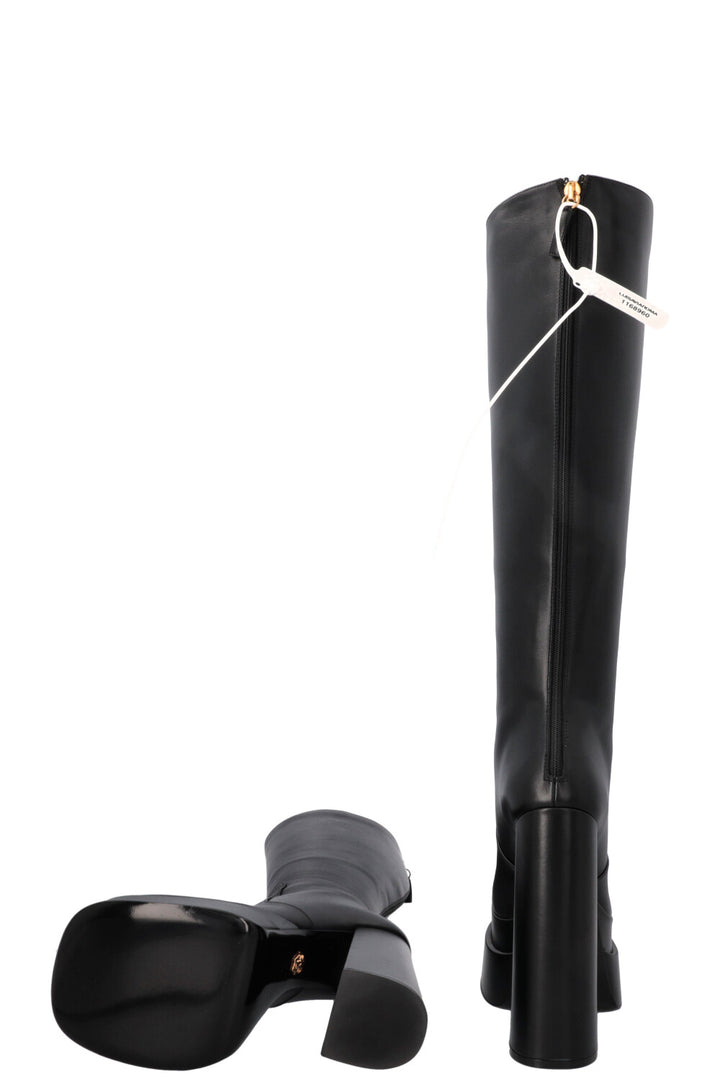 VERSACE Platform Knee High Boots Black