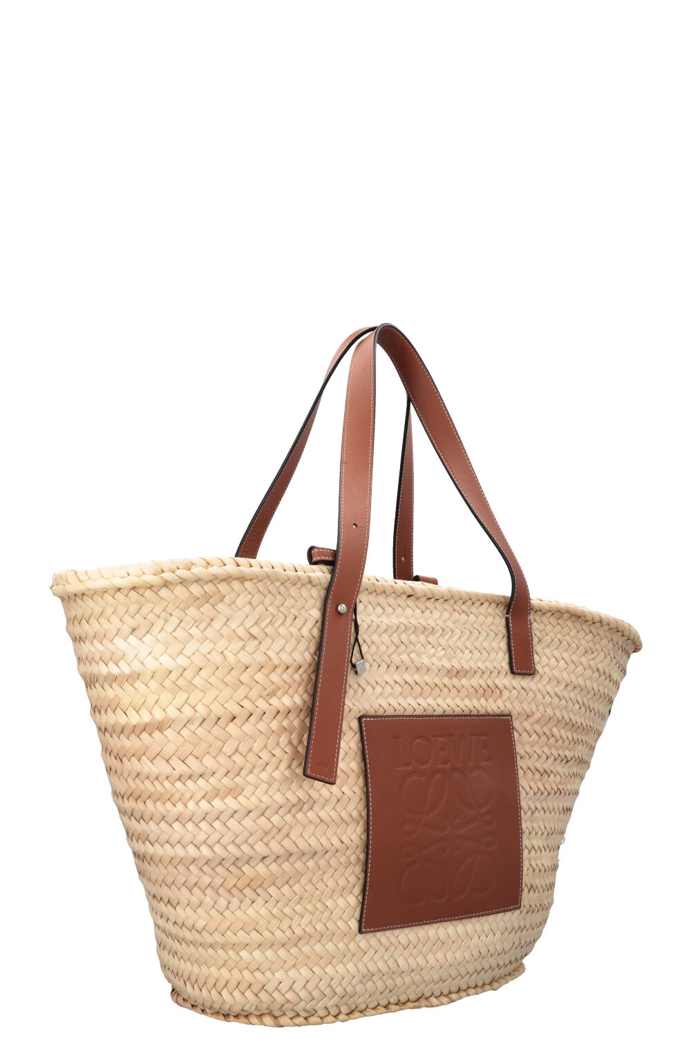 LOEWE Tote Bag Anagram Raffia Large Tan