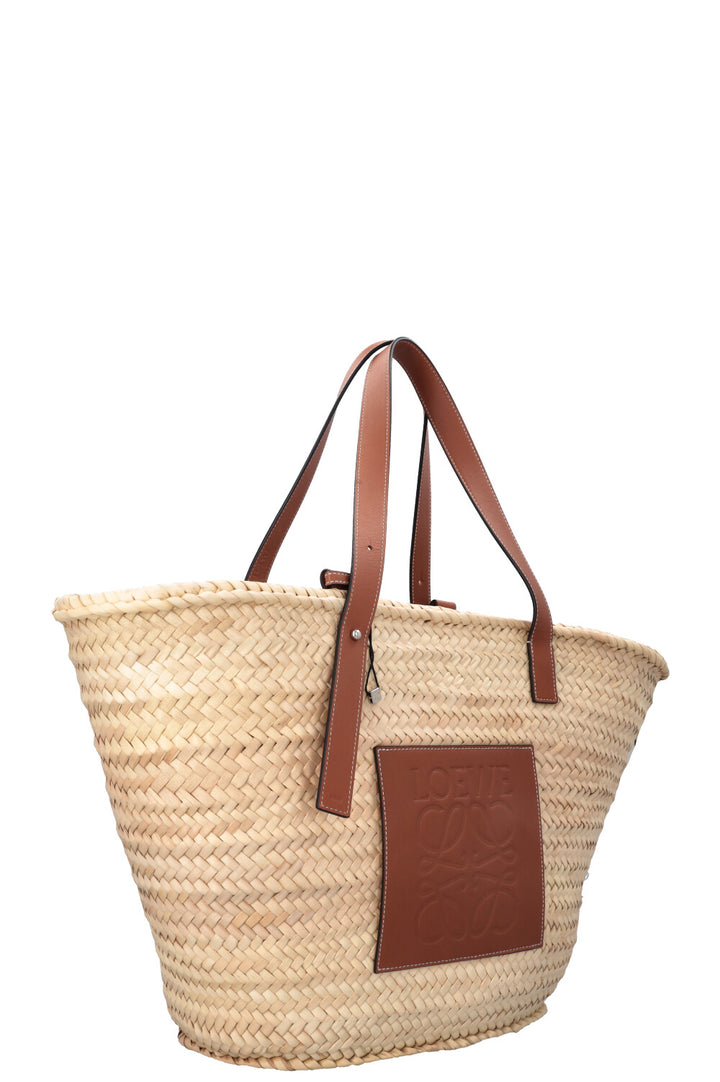 LOEWE Tote Bag Anagram Raffia Large Tan