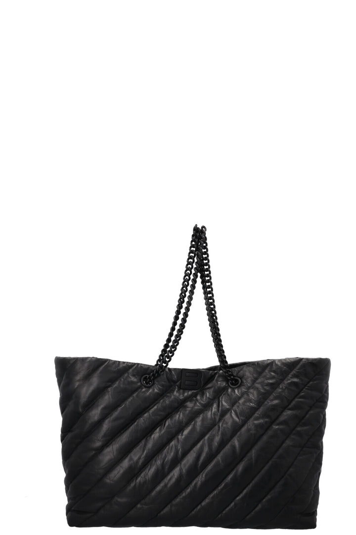BALENCIAGA Crush Carry All Chain Tote Black