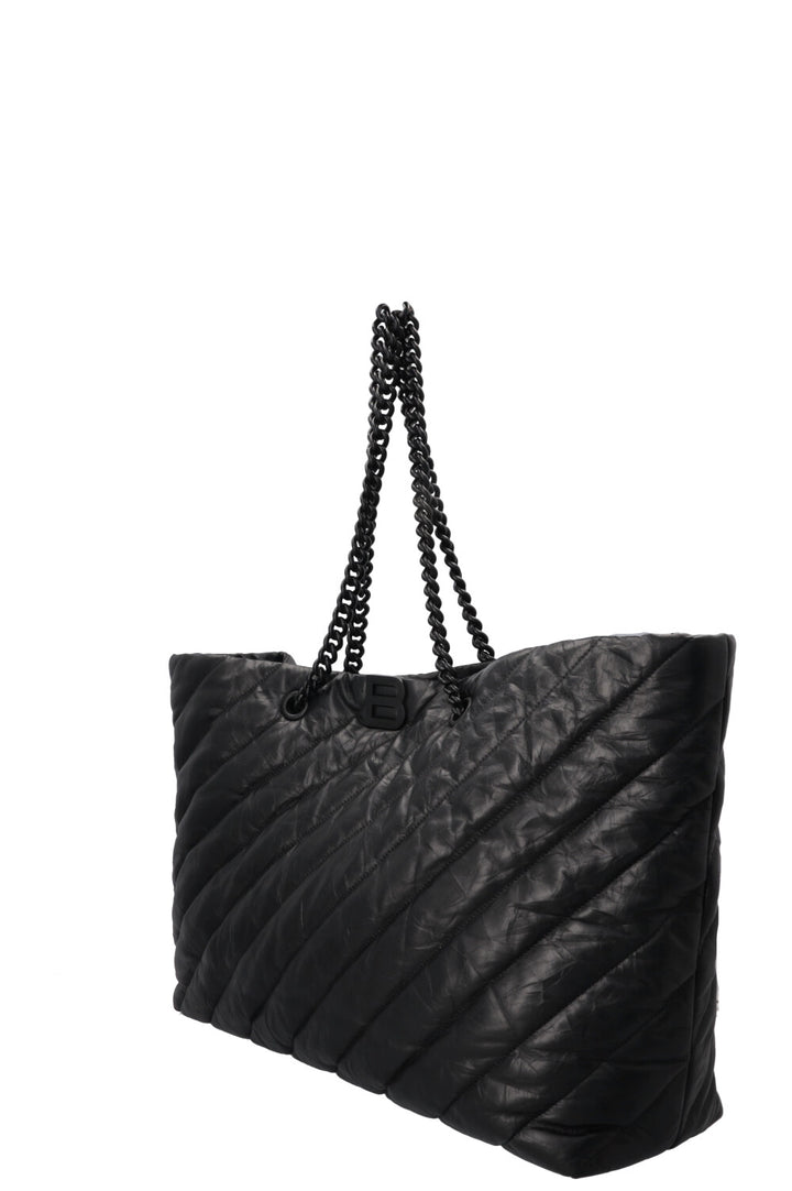 BALENCIAGA Crush Carry All Chain Tote Black
