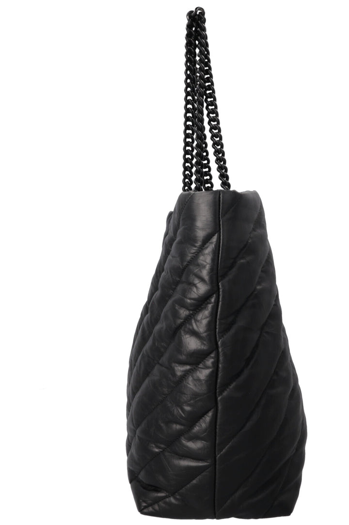 BALENCIAGA Crush Carry All Chain Tote Black