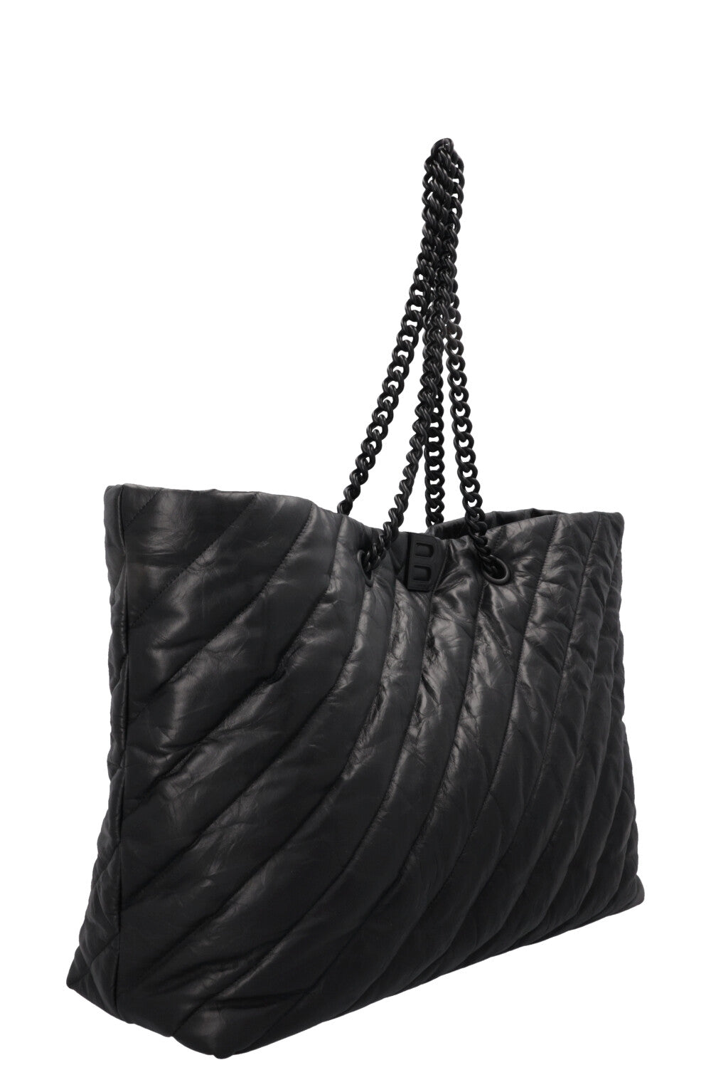 BALENCIAGA Crush Carry All Chain Tote Black
