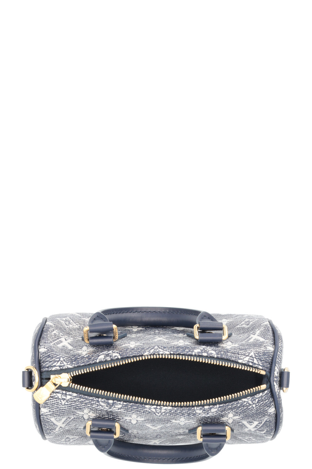 LOUIS VUITTON Speedy 20 Jacquard Canvas Navy Silver