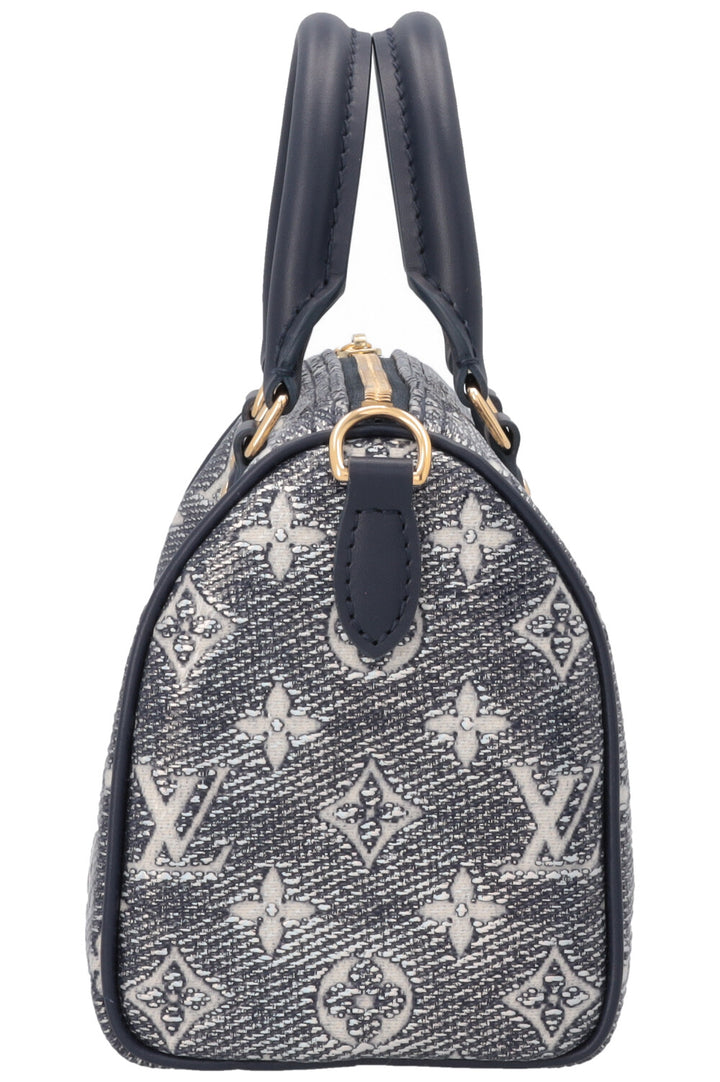 LOUIS VUITTON Speedy 20 Jacquard Canvas Navy Silver