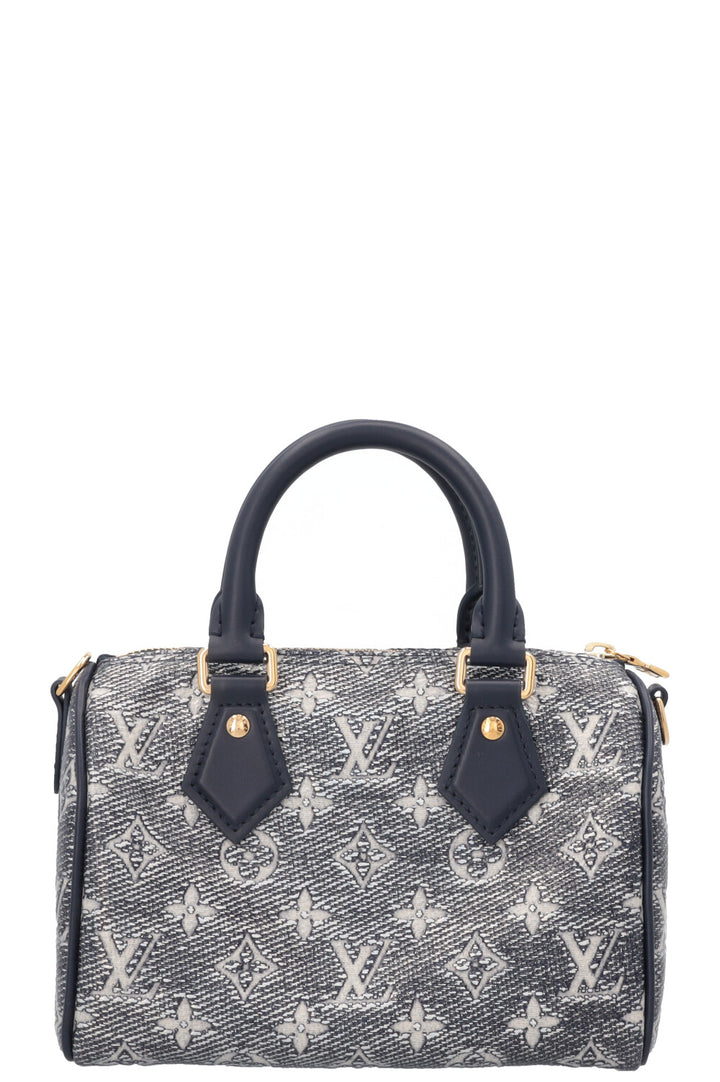 LOUIS VUITTON Speedy 20 Jacquard Canvas Navy Silver