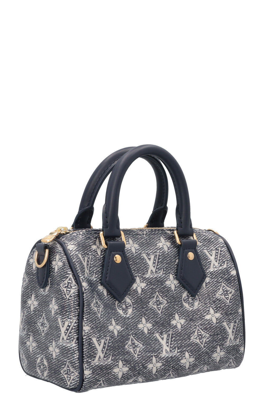 LOUIS VUITTON Speedy 20 Jacquard Canvas Navy Silver
