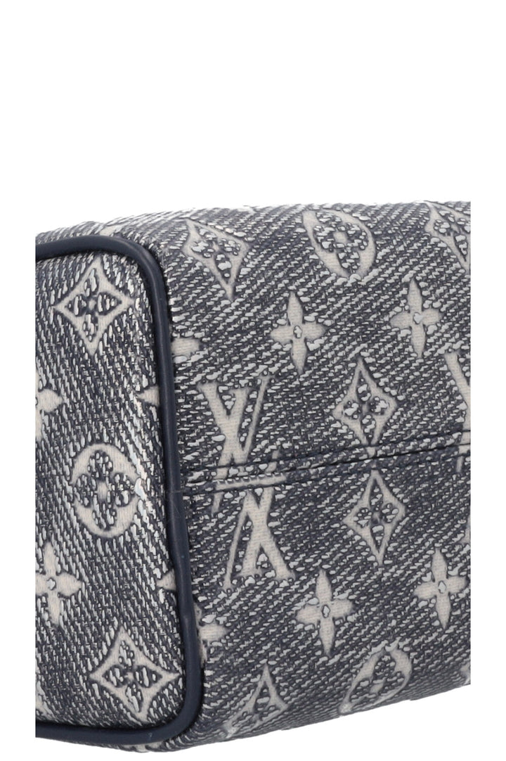 LOUIS VUITTON Speedy 20 Jacquard Canvas Navy Silver