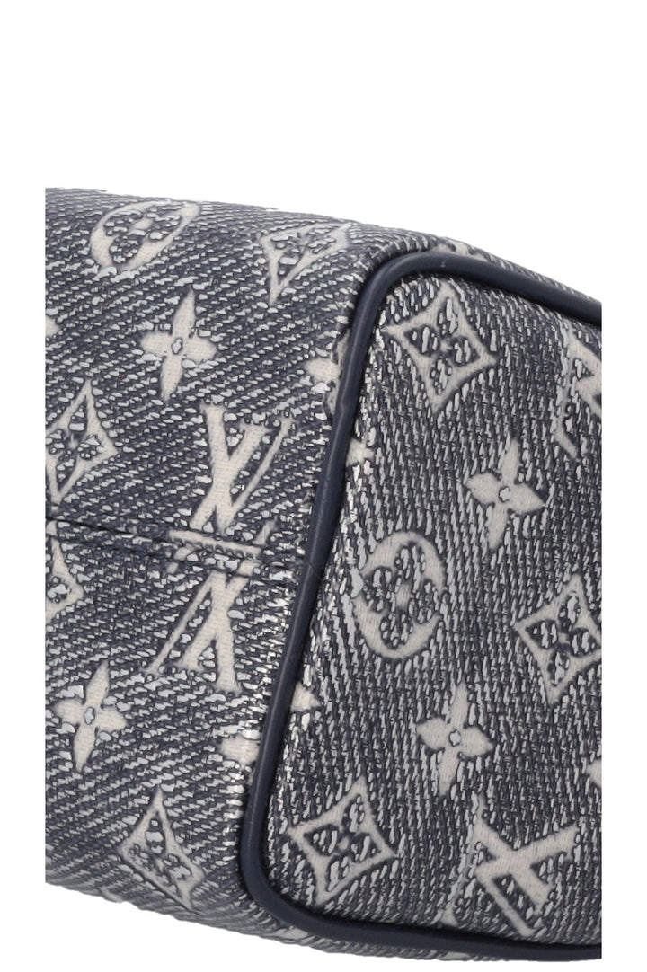 LOUIS VUITTON Speedy 20 Jacquard Canvas Navy Silver