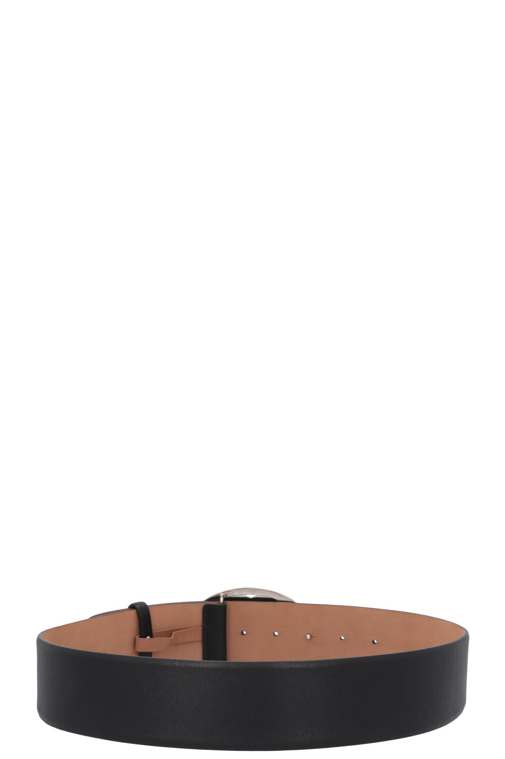 CHANEL 2000 CC Belt Leather Black Silver