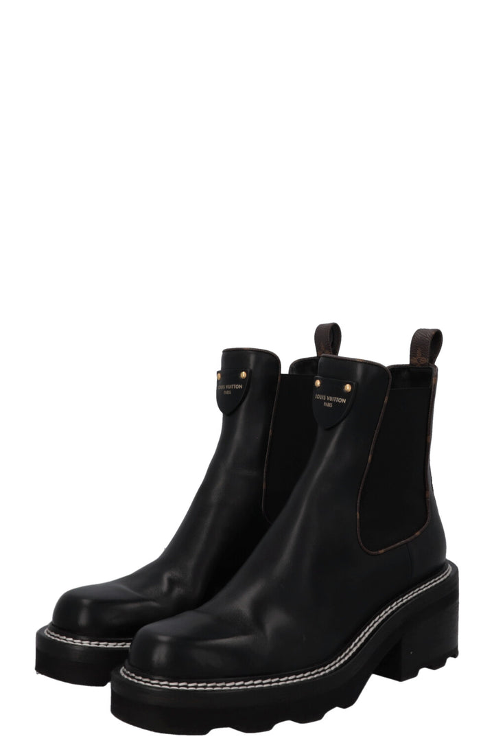 LOUIS VUITTON Beaubourg Ankle Boots Black