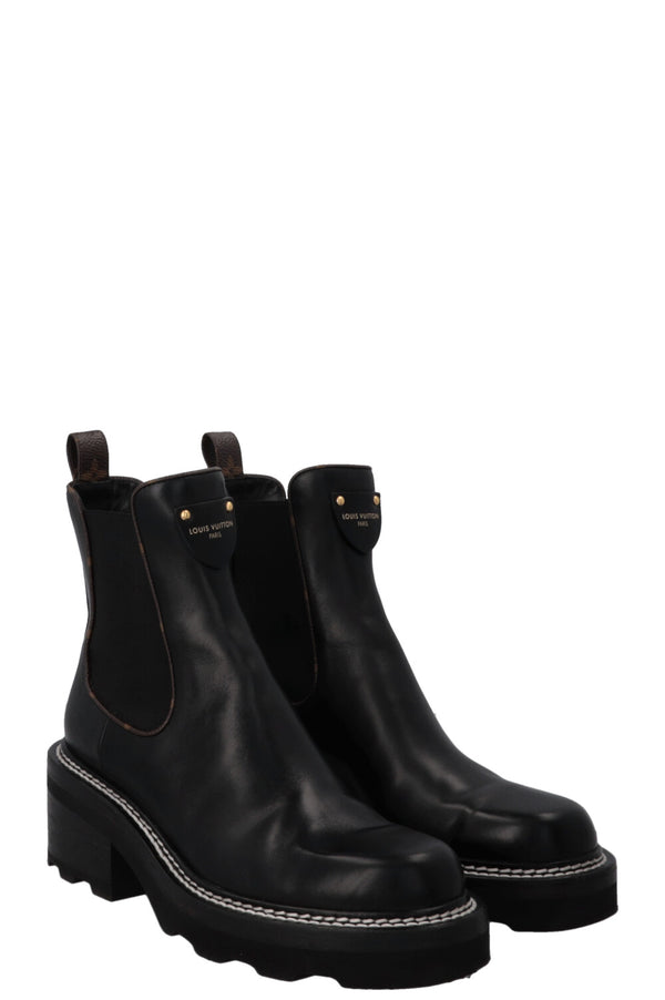 LOUIS VUITTON Beaubourg Ankle Boots Black