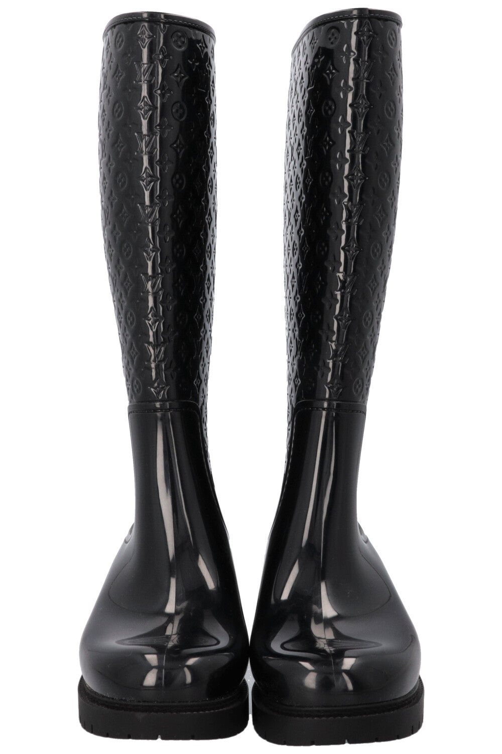 LOUIS VUITTON Drops Rubber Boots Black