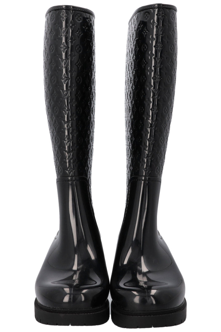 LOUIS VUITTON Drops Rubber Boots Black
