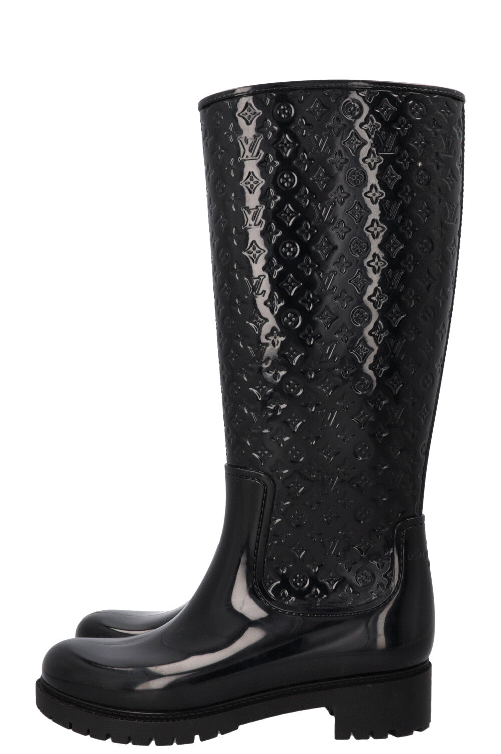 LOUIS VUITTON Drops Rubber Boots Black