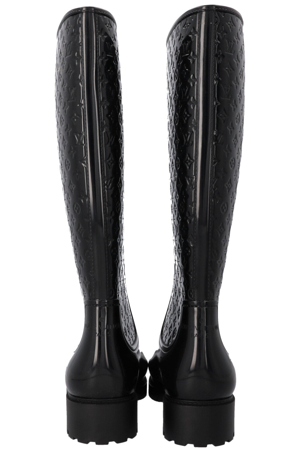 LOUIS VUITTON Drops Rubber Boots Black