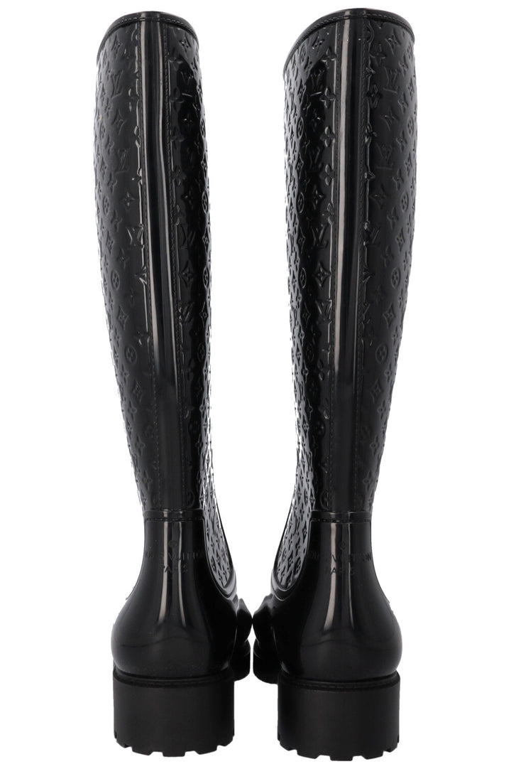 LOUIS VUITTON Drops Rubber Boots Black