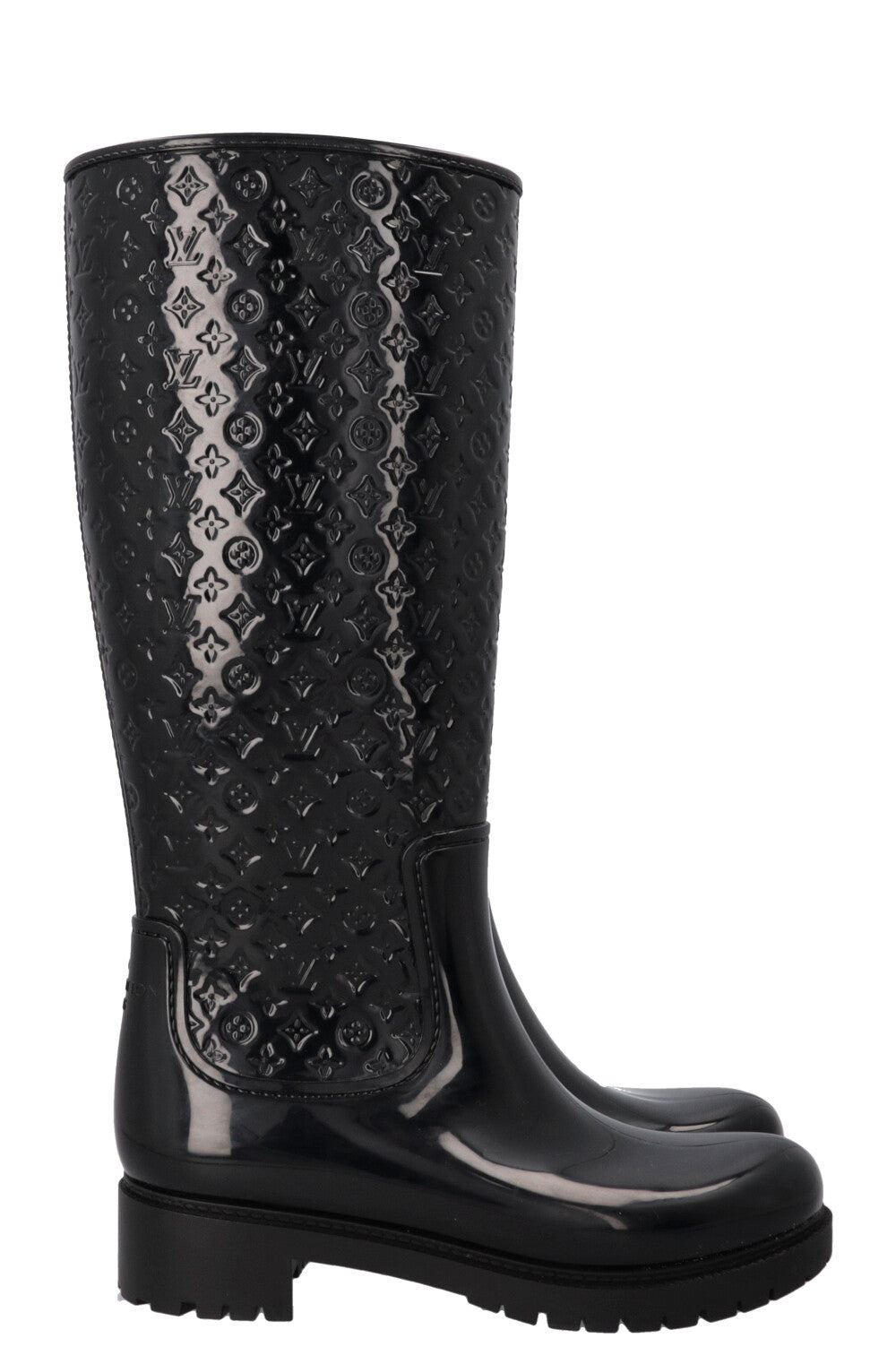 LOUIS VUITTON Drops Rubber Boots Black