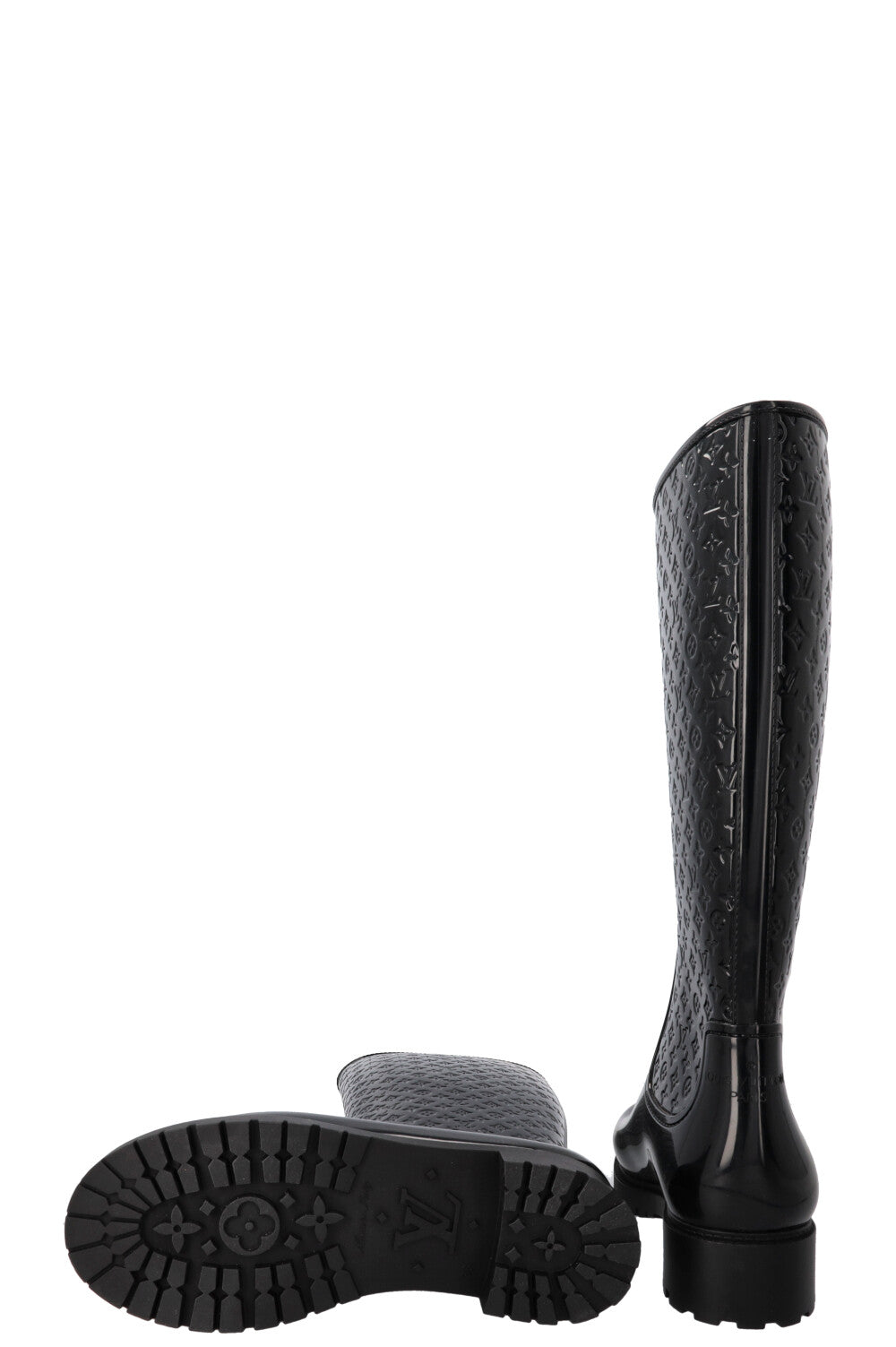 LOUIS VUITTON Drops Rubber Boots Black