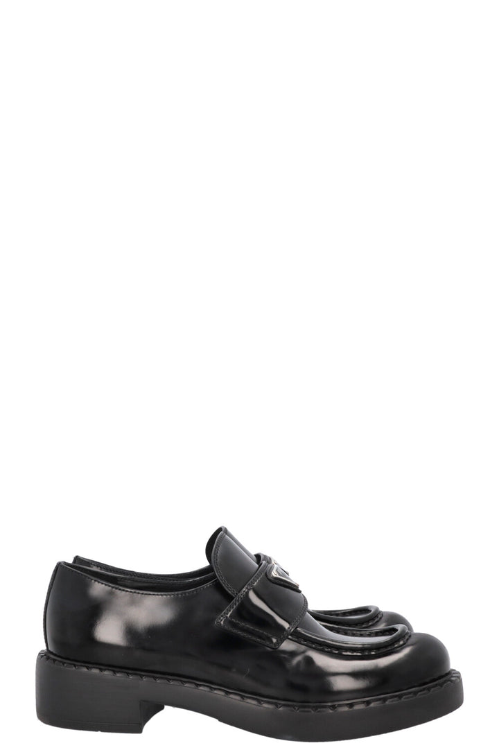 PRADA Logo Triangle Loafers Black