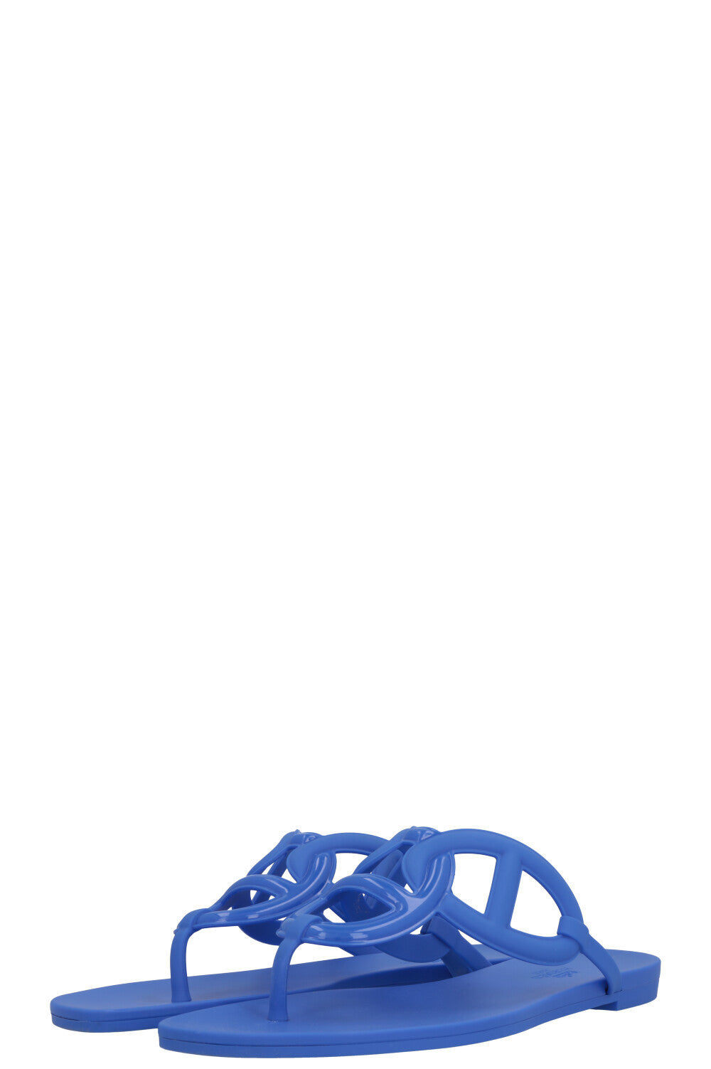HERMÈS Egerie Rubber Flats Blue