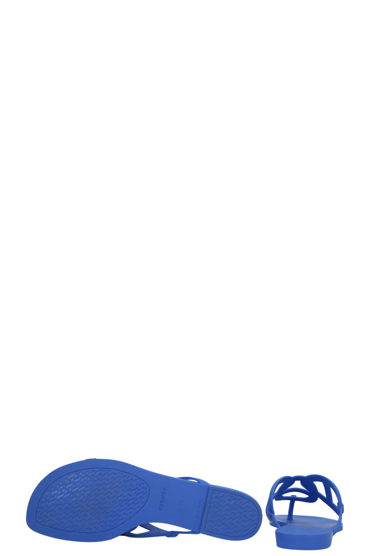 HERMÈS Egerie Rubber Flats Blue