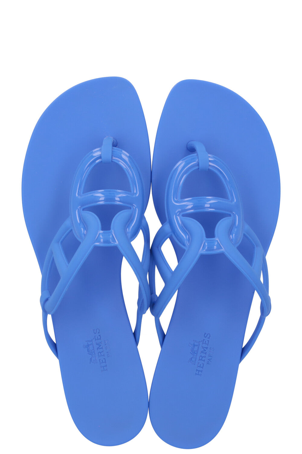 HERMÈS Egerie Rubber Flats Blue