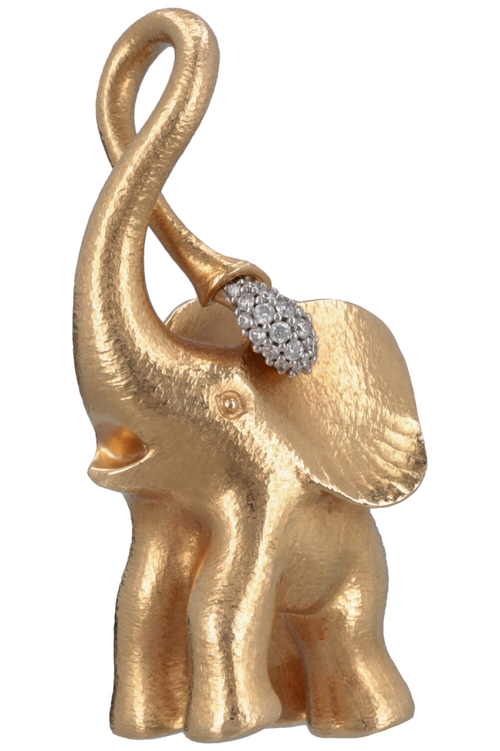 OLE LYNGGAARD Elefant with Necklace Gold