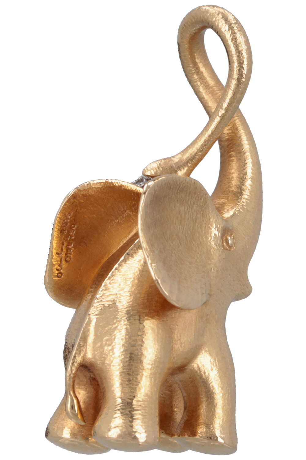 OLE LYNGGAARD Elefant with Necklace Gold