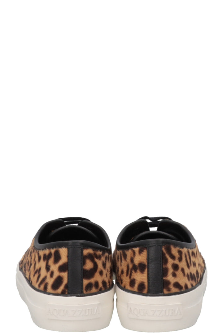 AQUAZZURA Minimalist Cheetah Sneakers Brown