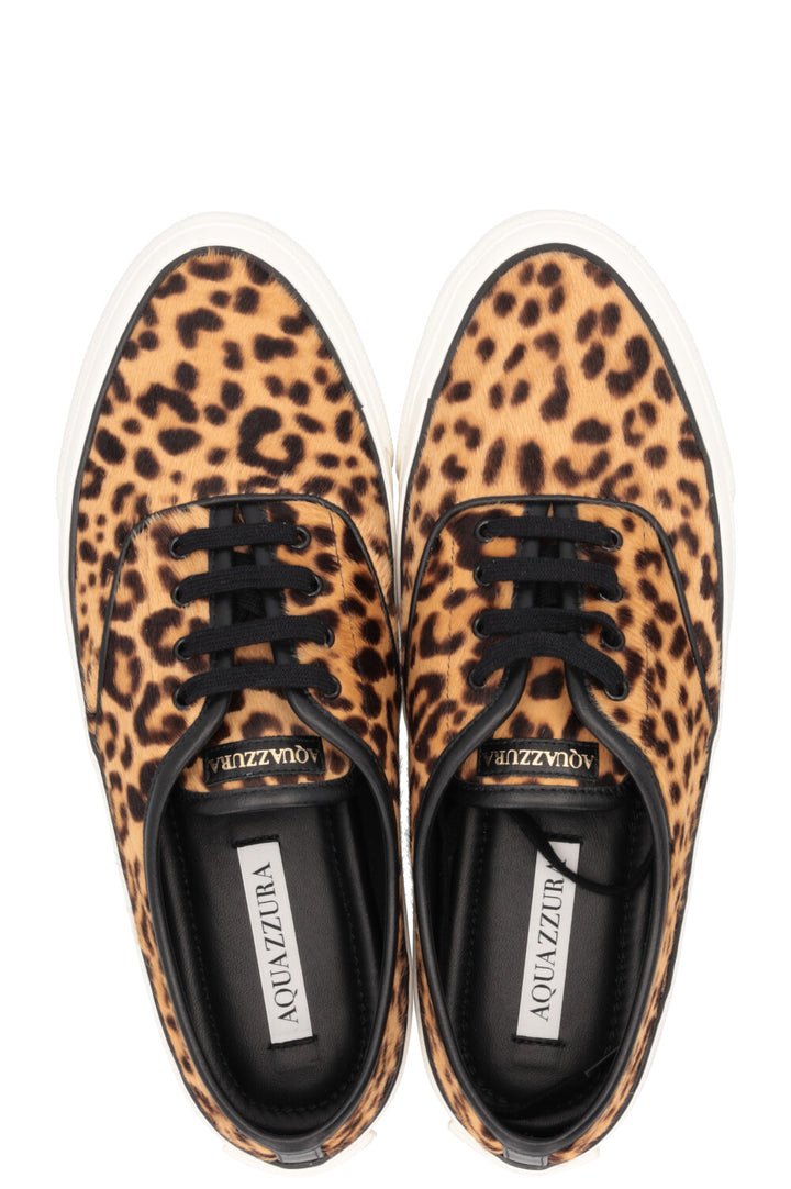 AQUAZZURA Minimalist Cheetah Sneakers Brown