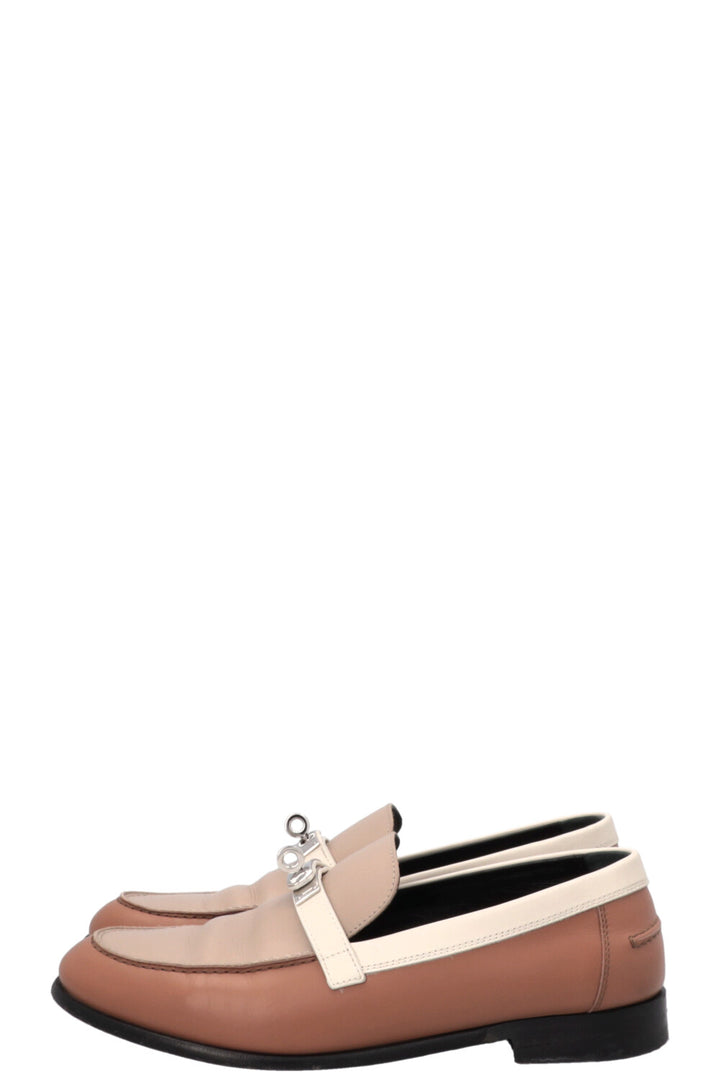 HERMÈS Destin Loafers Brown Tan Cream