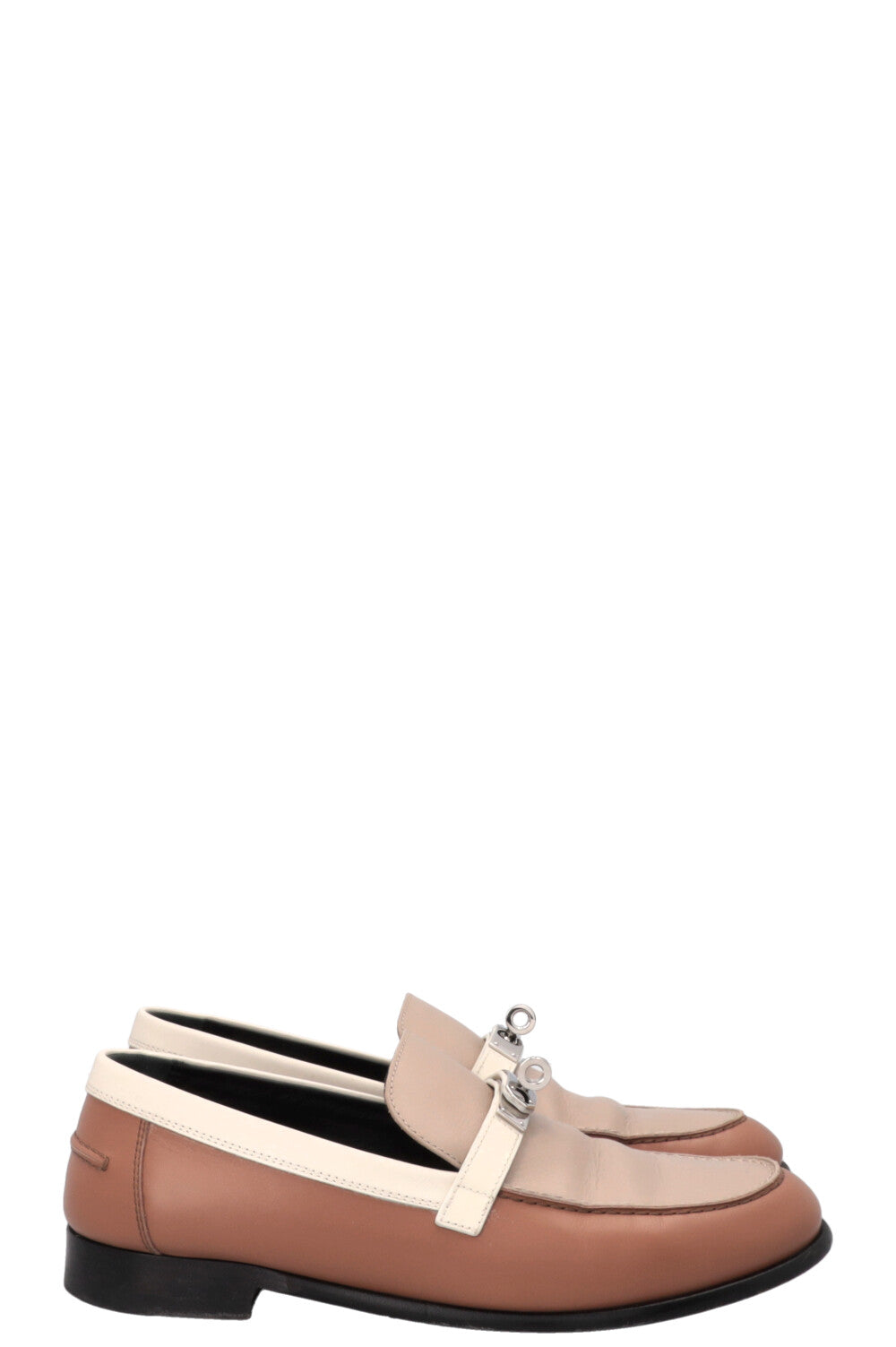 HERMÈS Destin Loafers Brown Tan Cream