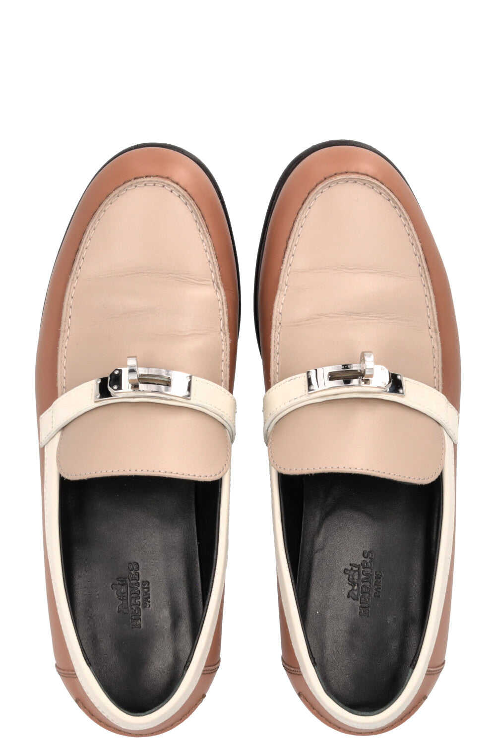 HERMÈS Destin Loafers Brown Tan Cream