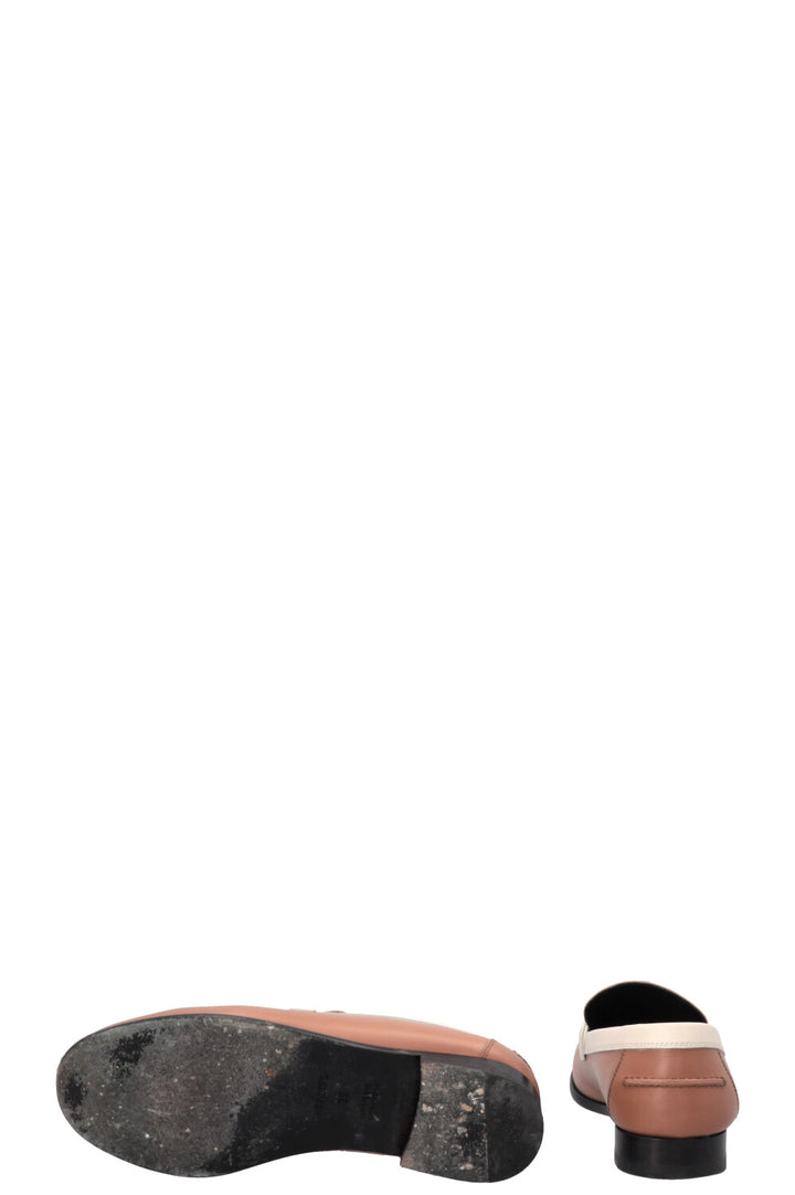 HERMÈS Destin Loafers Brown Tan Cream